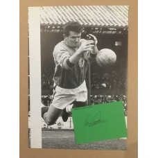 Signed card by TOMMY LAWRENCE the late LIVERPOOL Footballer. 